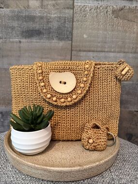 Crochet Bag with mini keychain
